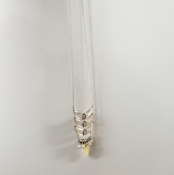 New Spirit Opalesque Triple Moon Crystal Necklace. - Picture 5 of 10